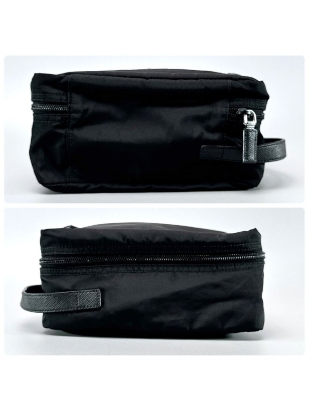Prada Triangle Logo Clutch Travel Pouch Nylon - Picture 5 of 10